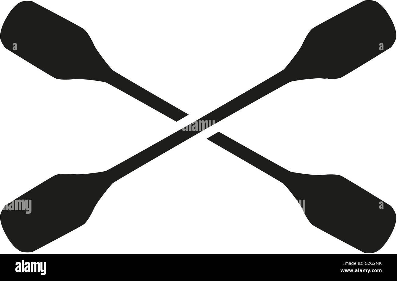 Svg Crossed Canoe Paddle