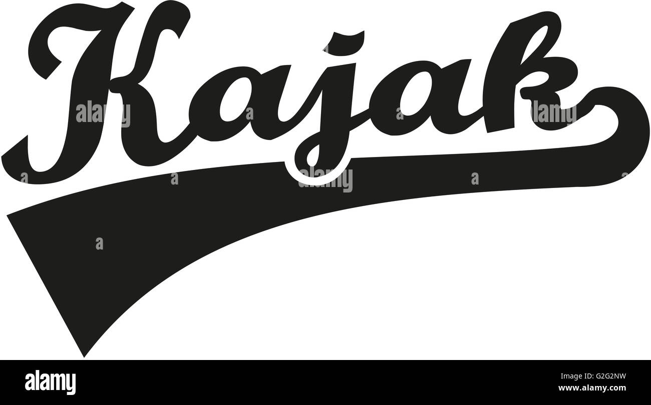 Kayak word retro german Stock Photo Alamy