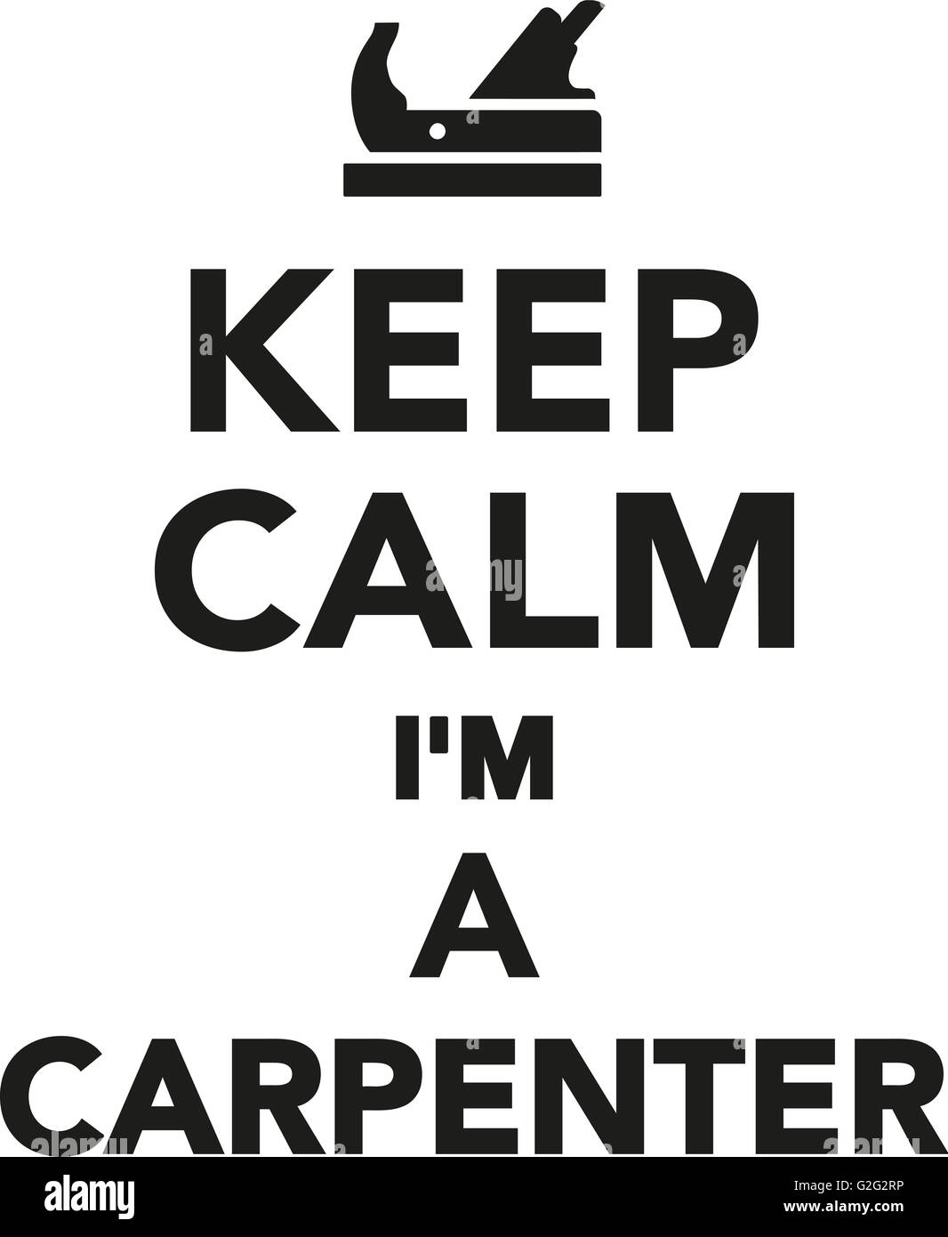 T-shirt Homme/femme "Keep Calm I'm A Carpenter" - Marque Fruit Of The Loom, Neuf Sans étiquettes