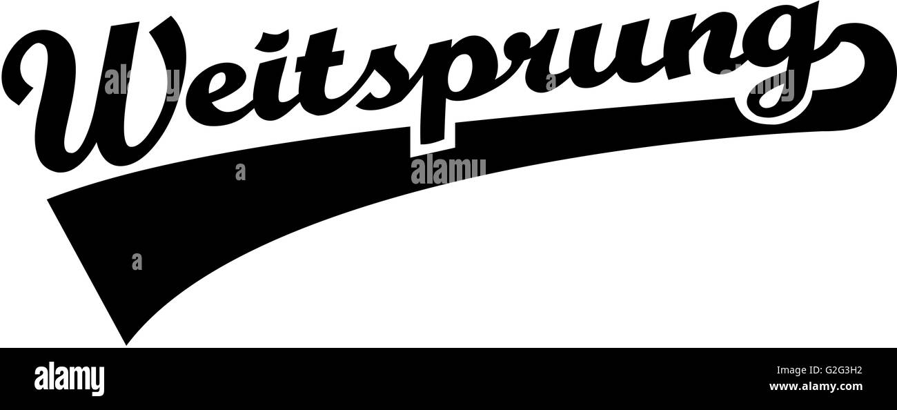 Long Jump german word Stock Photo Alamy