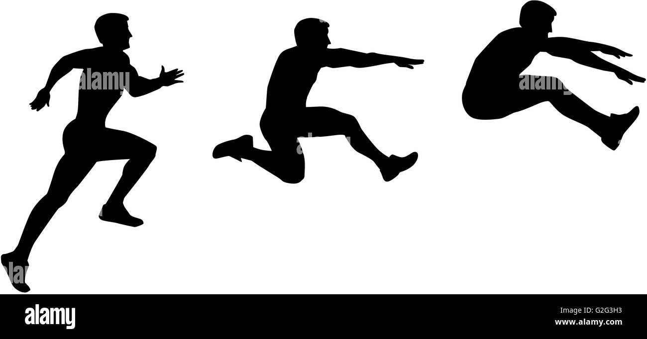 Long Jump sequence Stock Photo Alamy