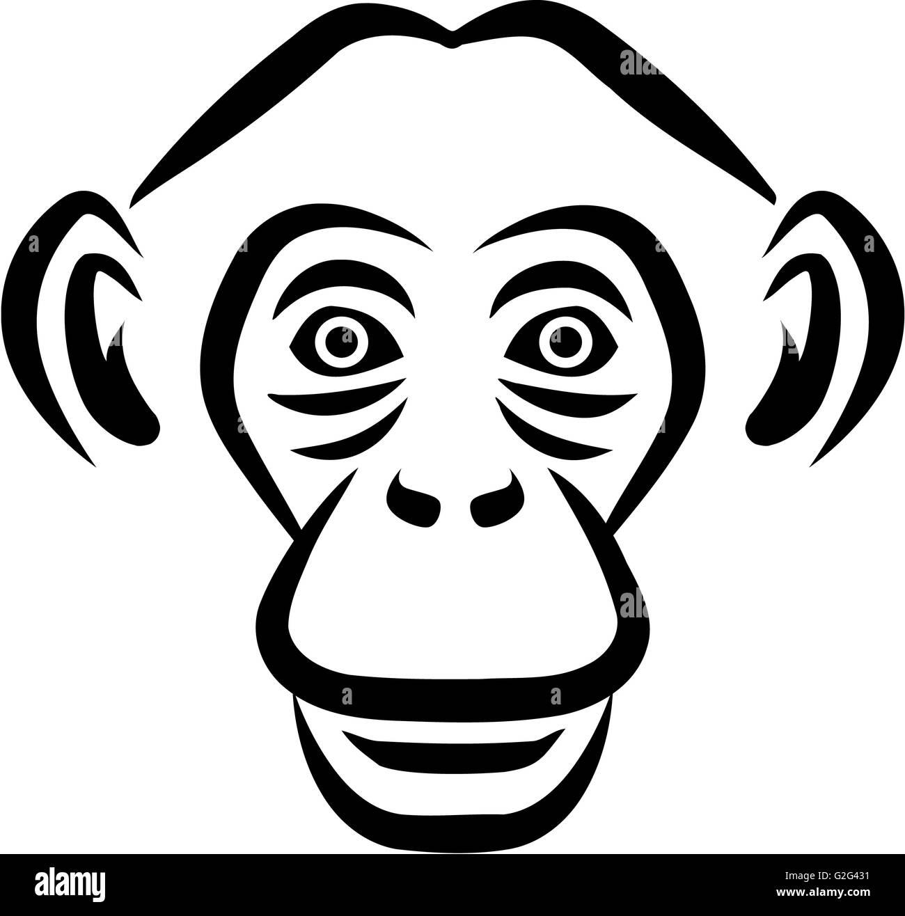 Pen Drawing Face Monkey Portrait Monkey Stock Illustration 322541567   Shutterstock