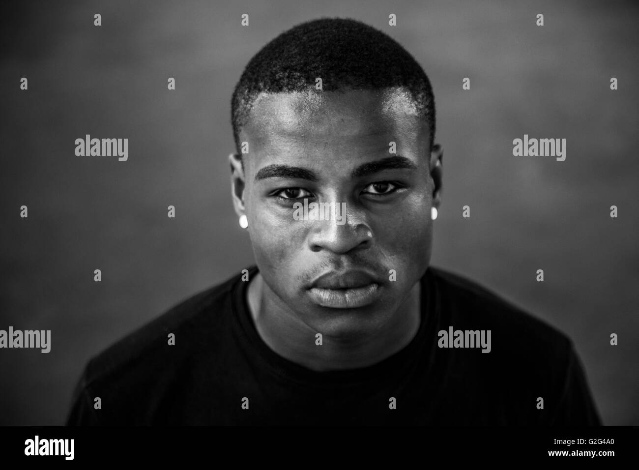 African american teen boy Black and White Stock Photos & Images - Alamy