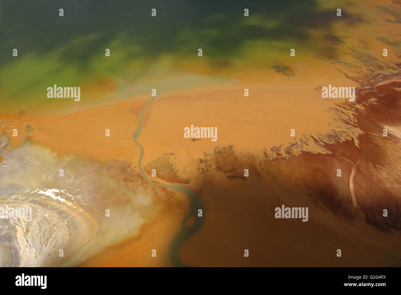 Richardson Tailing Pond, Climax Mine, High Angle View, Colorado, USA