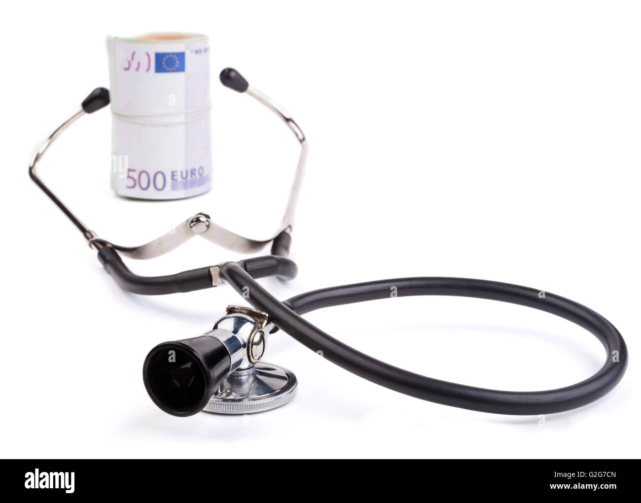 Blood Money Cut Out Stock Images Pictures Alamy - black stethoscope closeup with rolled euro isolated on white background stock image