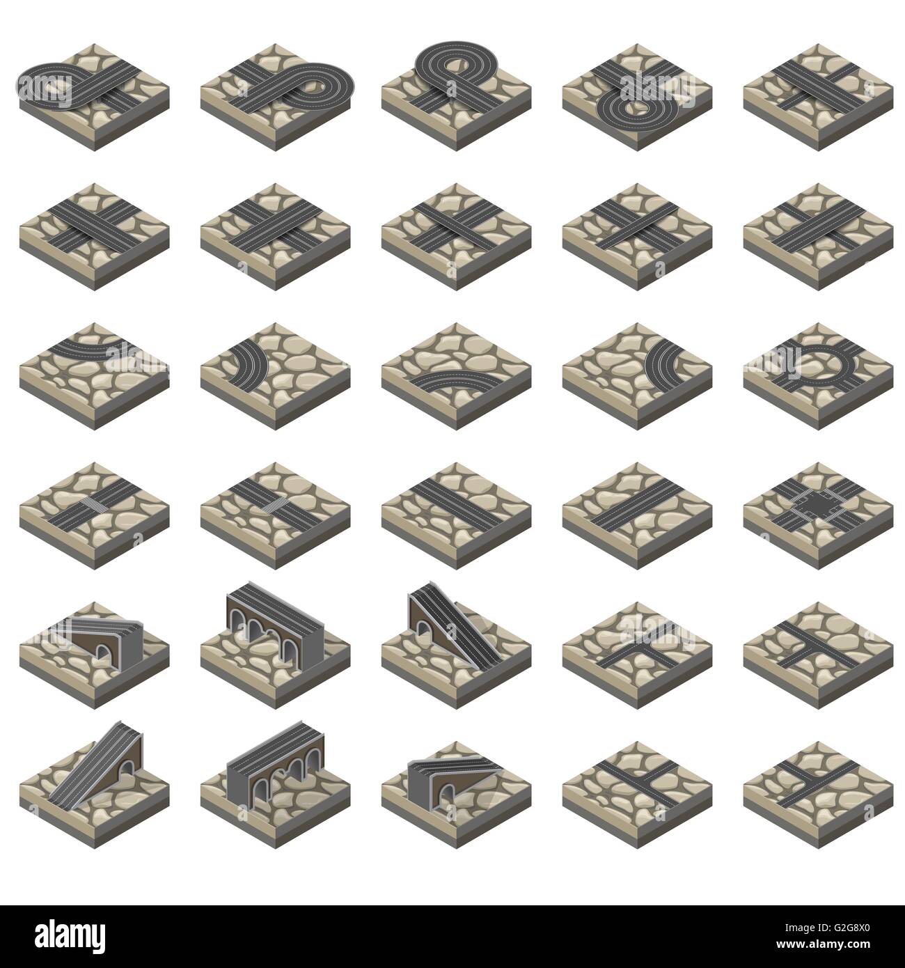 isometric road kit Stock Vector Image & Art - Alamy