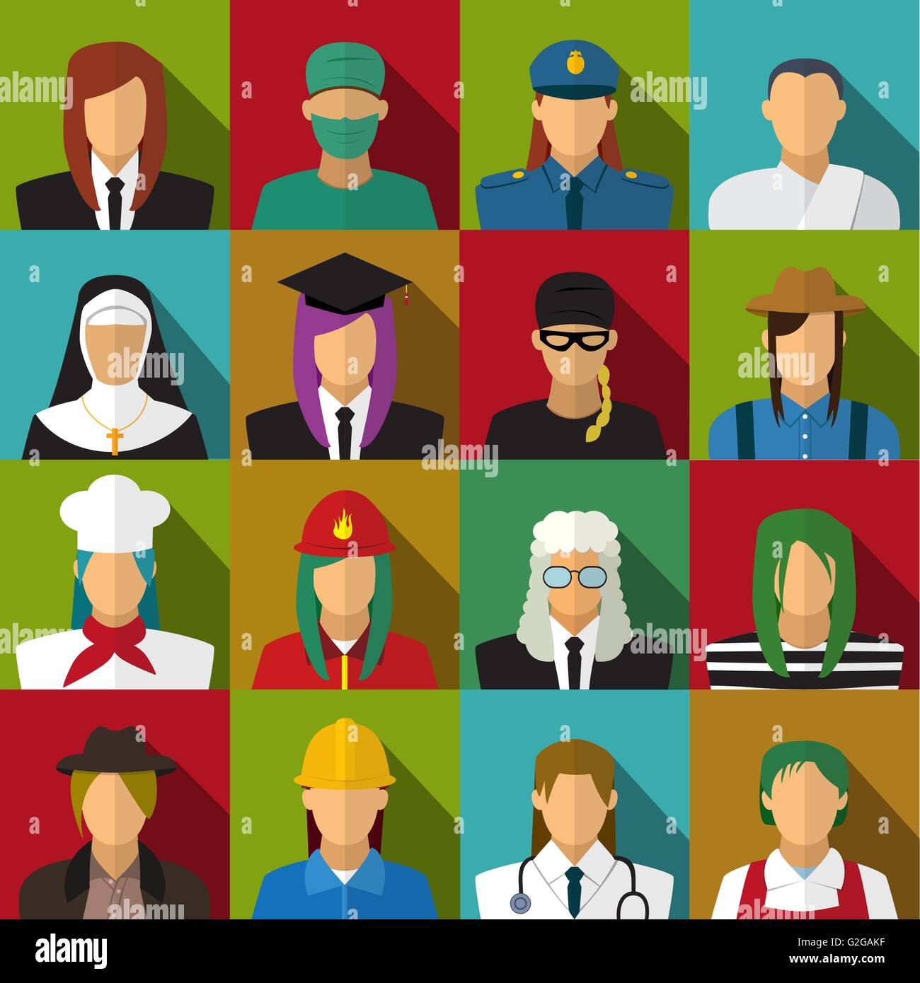 Woman face vector shadow hi-res stock photography and images - Alamy