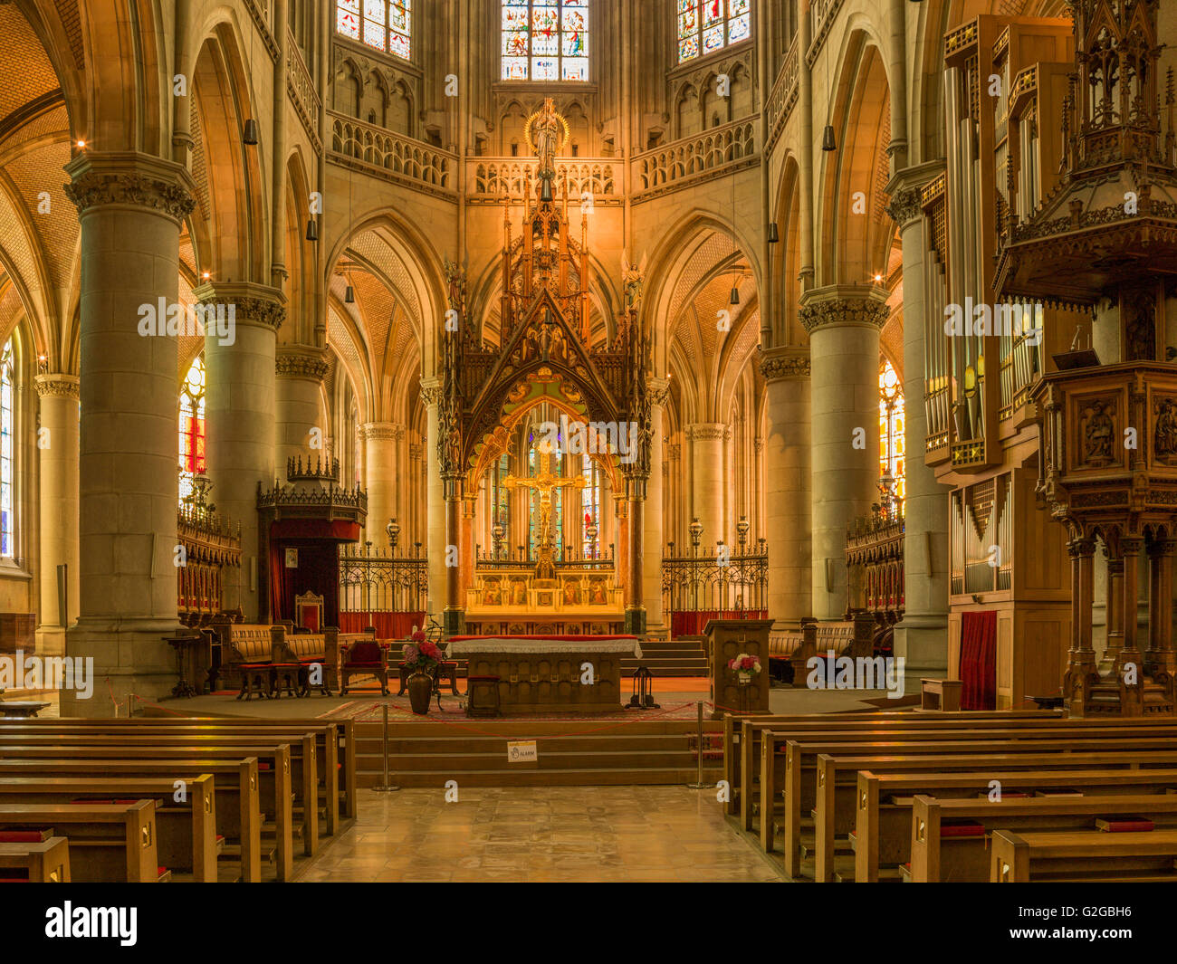 Altar in the Cathedral of the Virgin Mary, Linz, Upper Austria, Austria ...