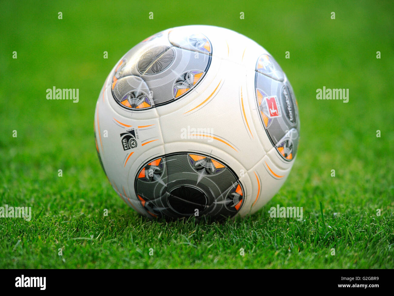 The new Adidas Bundesliga football on the pitch, Telekom Cup 2013 in  Borussia Park Moenchengladbach, Mönchengladbach Stock Photo - Alamy