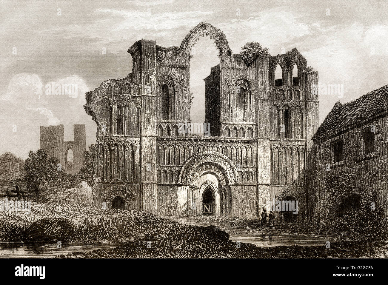 Castle Acre Priory, Castle Acre, Norfolk, England, 18th century Stock Photo