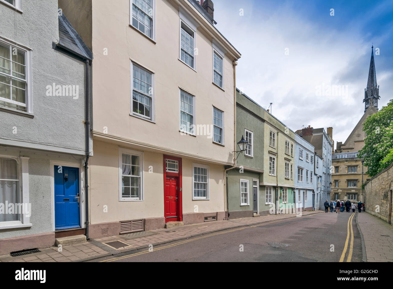OXFORD CITY HOUSES WITH OVERHANGS IN SHIP STREET Stock Photo Alamy