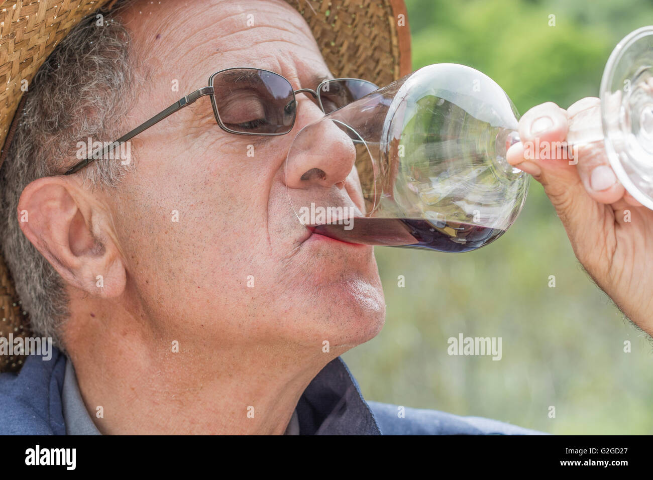 star Barolo winemaker Elio Altare of La Morra Stock Photo