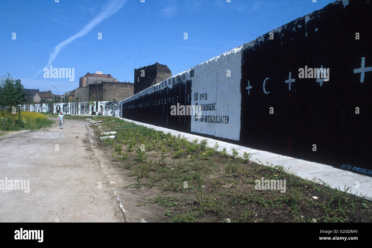 segments of the wall as a memento Stock Photo