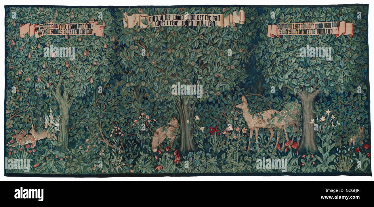 John Henry Dearle for Morris & Co. - Tapestry- Greenery - Museum of Fine Arts, Boston Stock Photo
