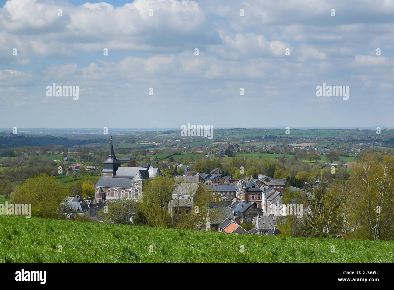 Clermont-sur-Berwinne one of the Most Beautiful Villages of Wallonia Stock Photo