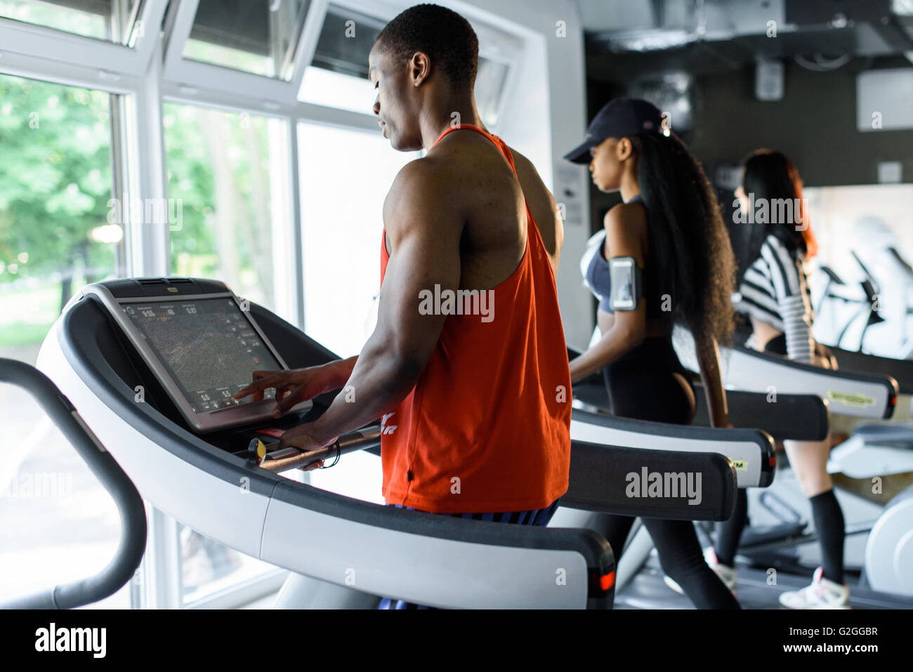 Walking on running machine hi-res stock photography and images - Page 6 -  Alamy