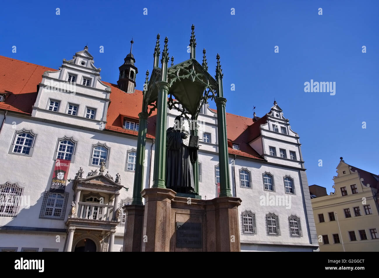 Wittenberg Rathaus - Wittenberg old town hall and Luther memorial Stock Photo