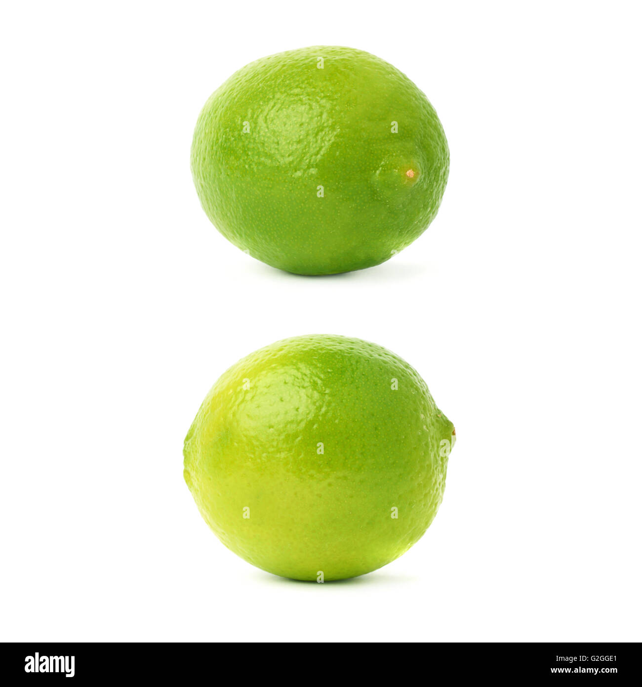 Set of two single limes in different compositions and foreshortenings ...