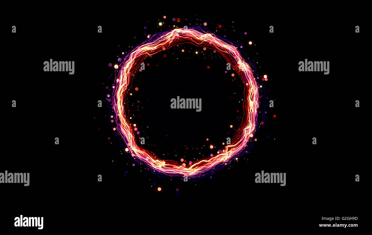glowing particle ring, abstract background Stock Photo - Alamy