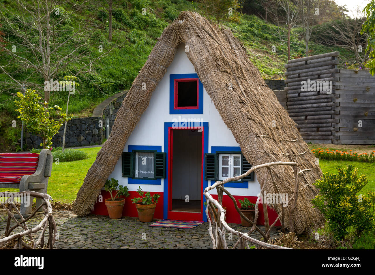Traditional style Madeira island farmer's house Stock Photo
