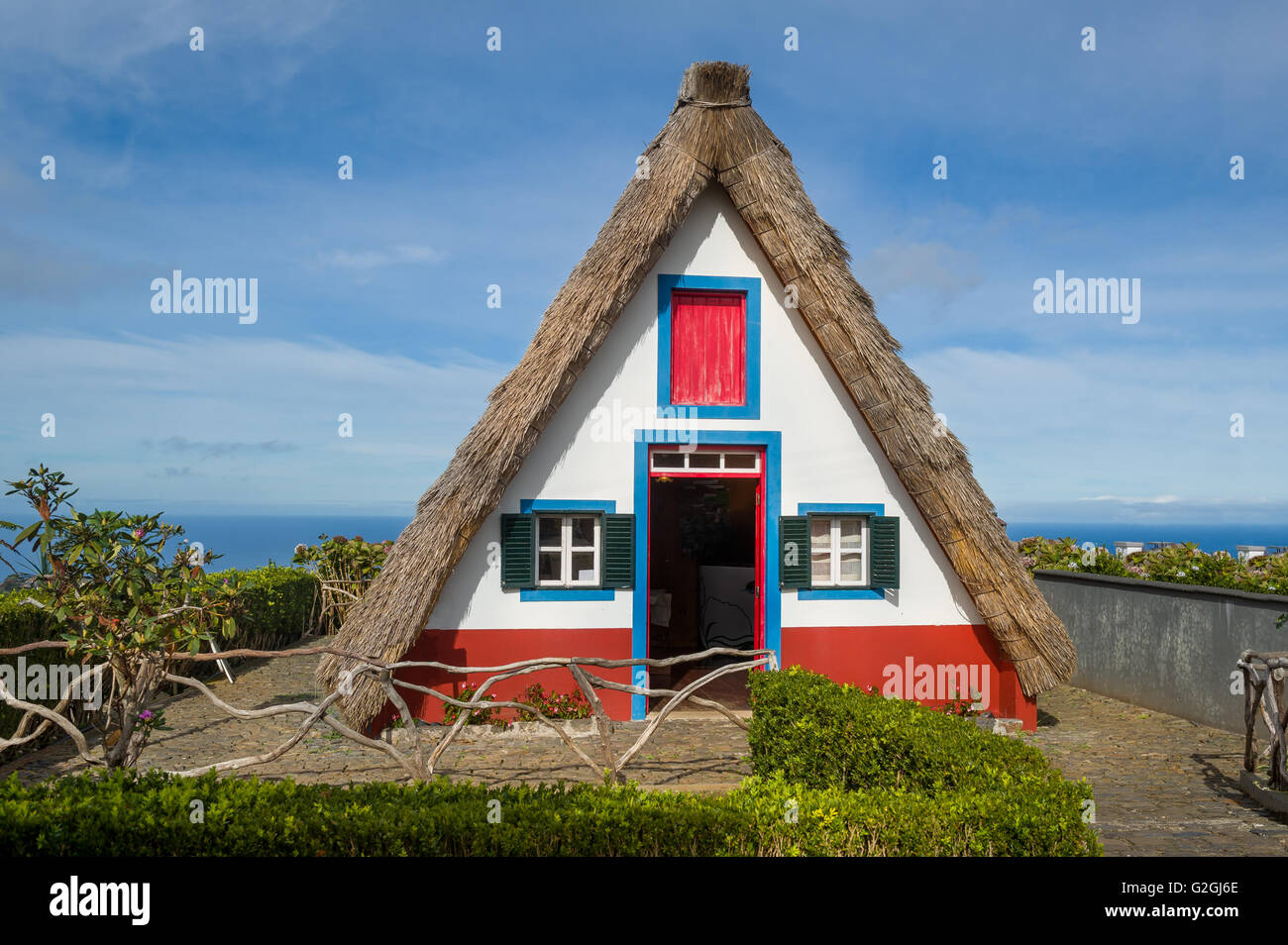 Colorful traditional Madeira island house Stock Photo