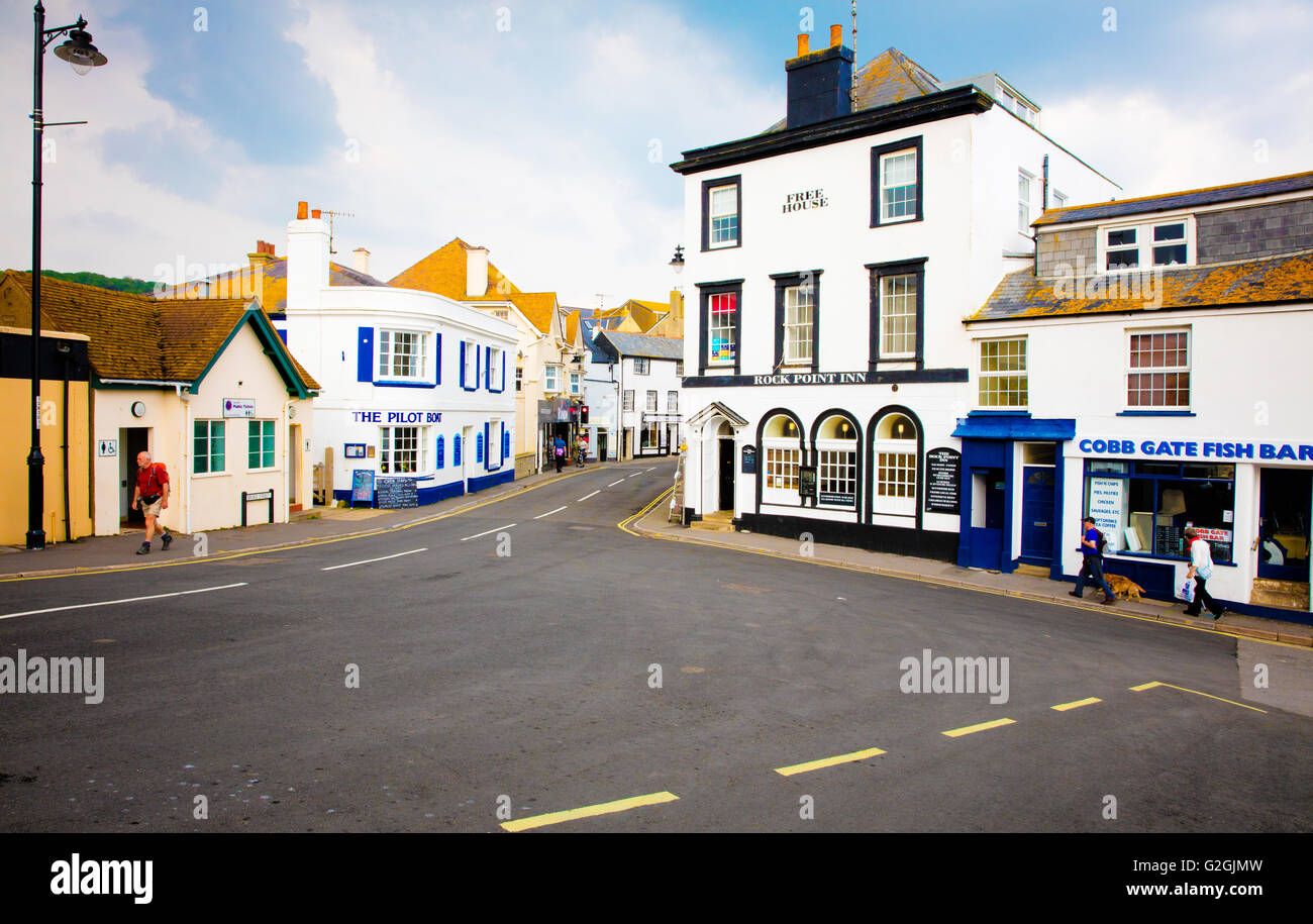 Cobb Gate in Lyme Regis on the Dorset coast UK Stock Photo