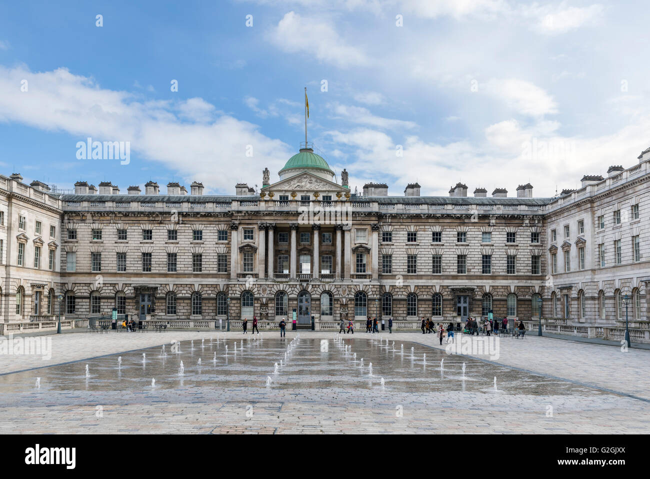 The Fountain Court at Somerset House, London, England, UK Stock Photo