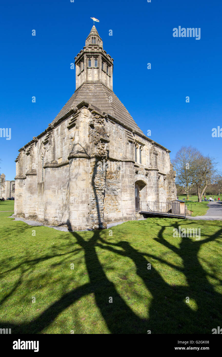The Abbot's kitchen in the grounds of Glastonbury Abbey in Somerset UK Stock Photo