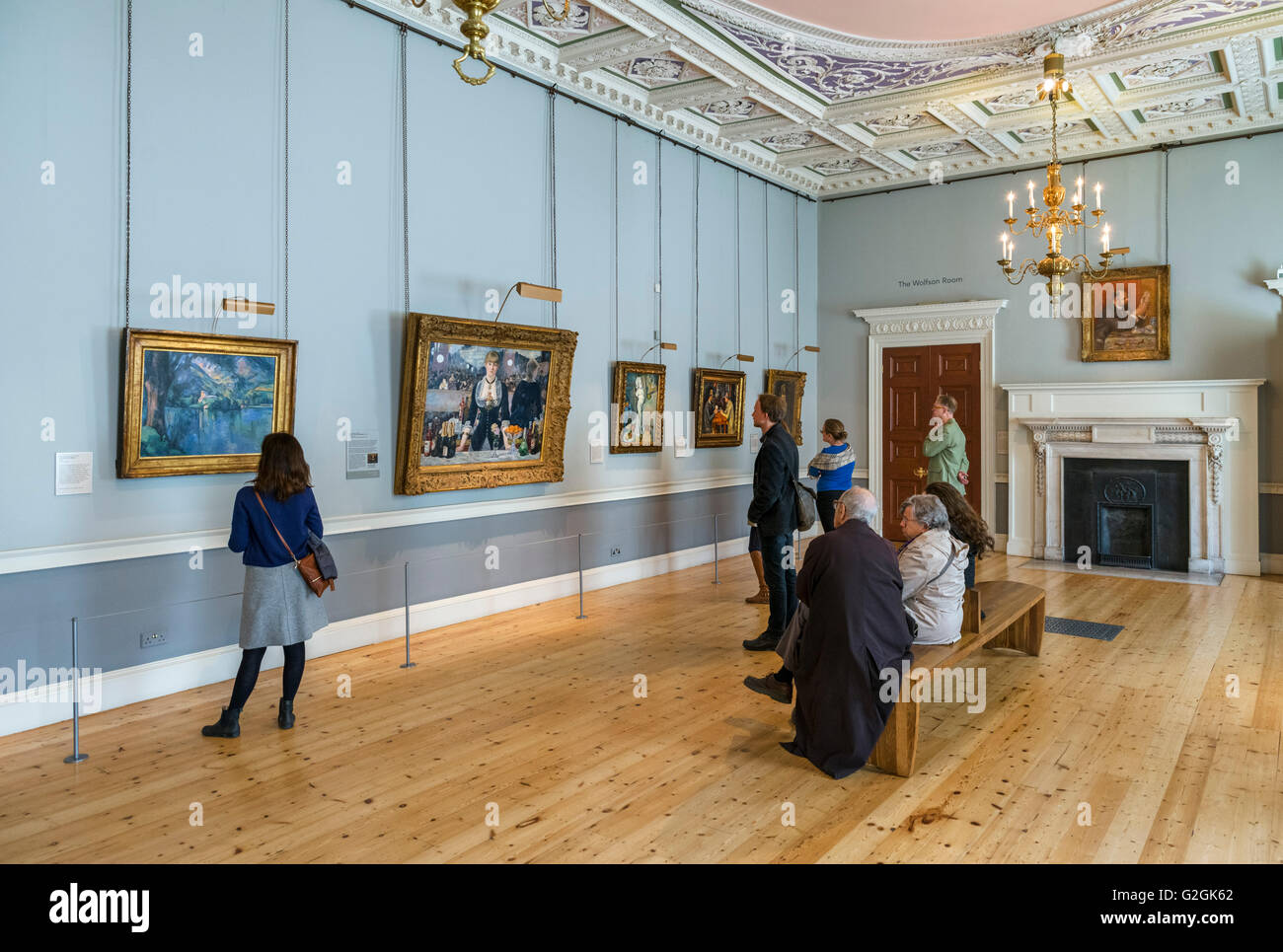Impressionist art inside the Courtauld Gallery, Somerset  House, The Strand, London, England, UK Stock Photo
