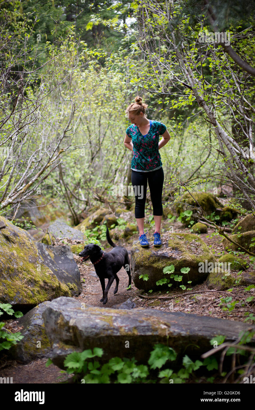 Hiking with pet hi-res stock photography and images - Alamy