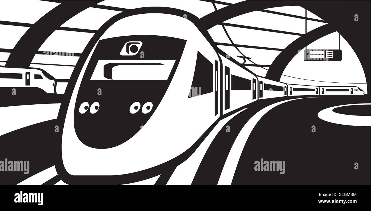 Approaching the platform Stock Vector Images - Alamy