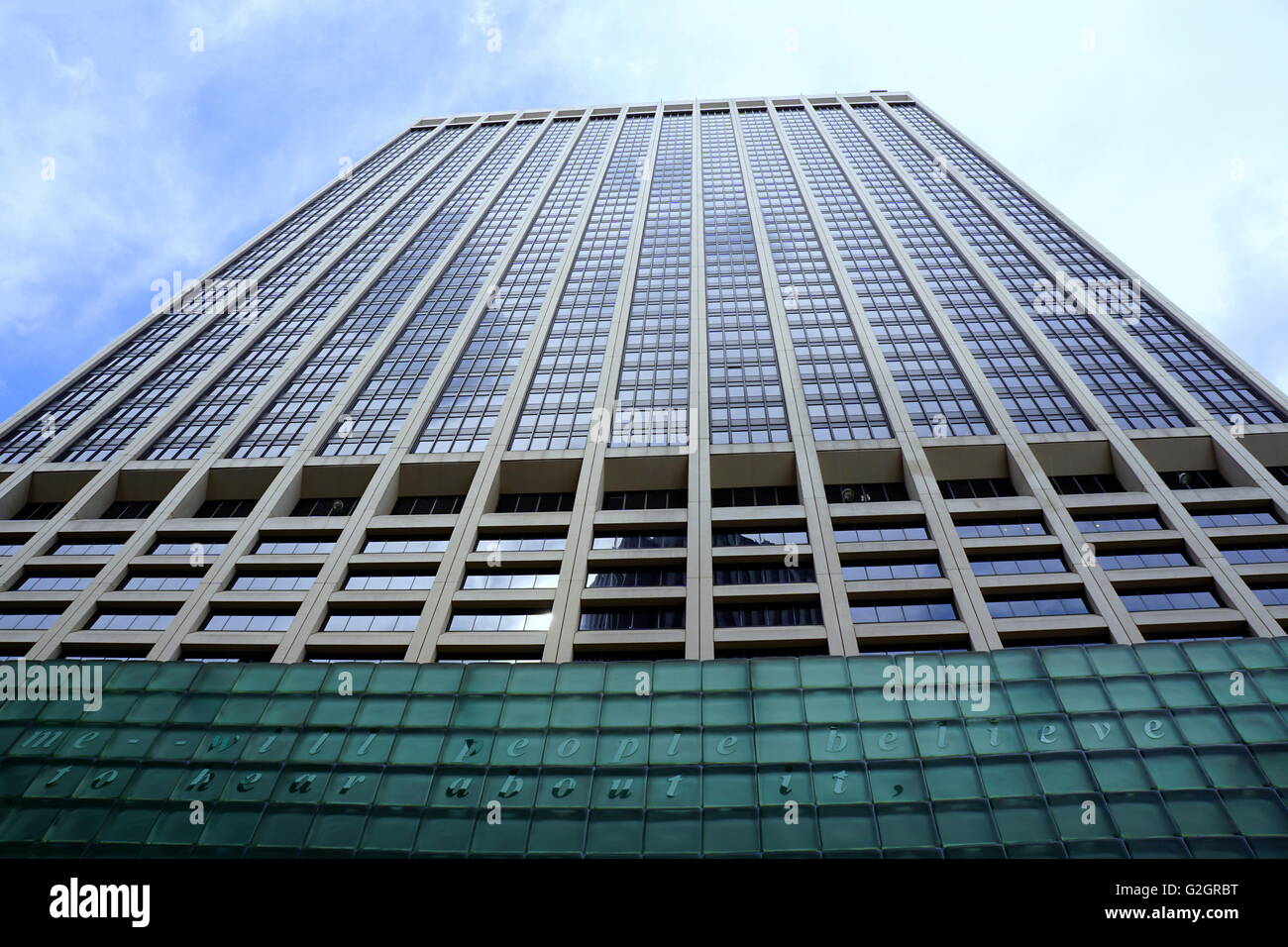 Windows of Lower Manhattan (Financial District) skyscrapers, New York ...