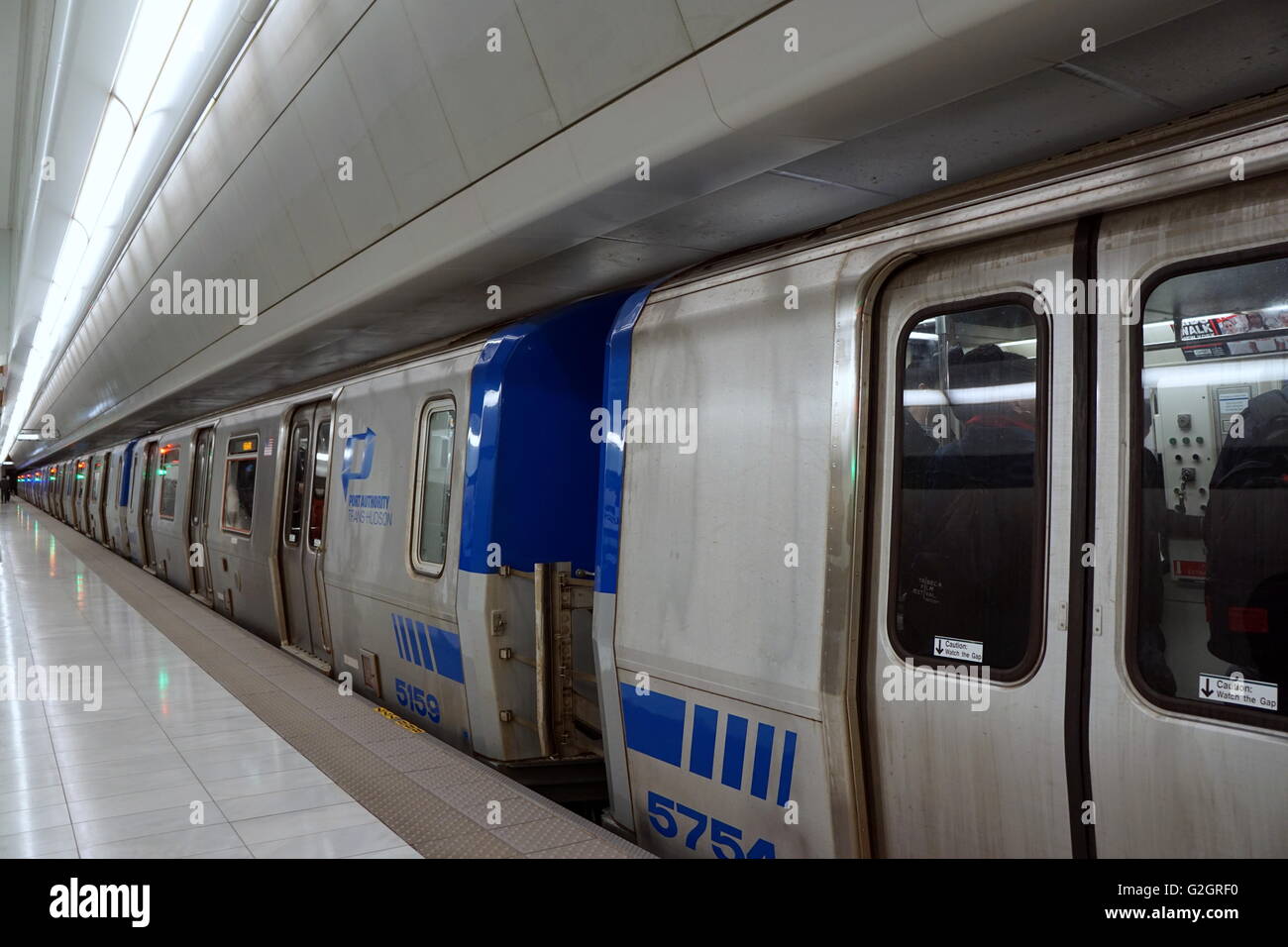 PATH train at WTC, New York City, NY, USA Stock Photo Alamy