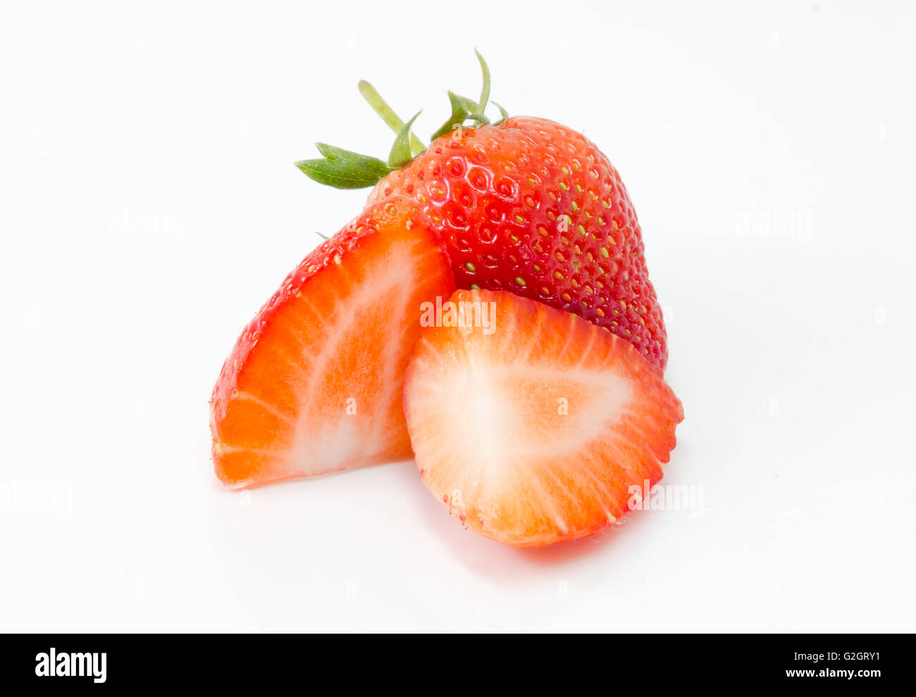 fresh strawberry isolated on white background Stock Photo - Alamy