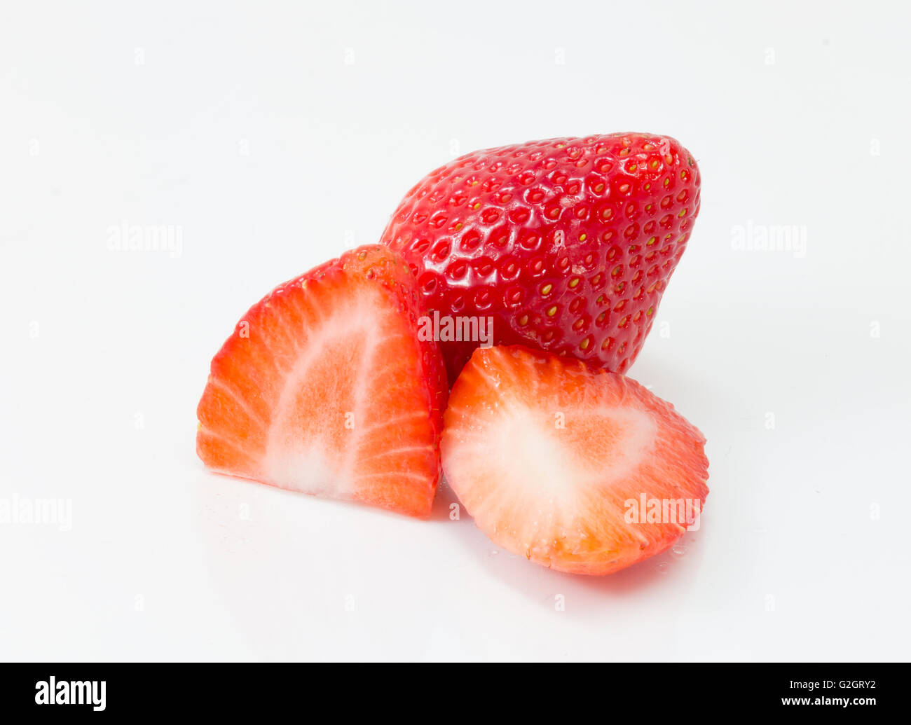 fresh strawberry isolated on white background Stock Photo - Alamy