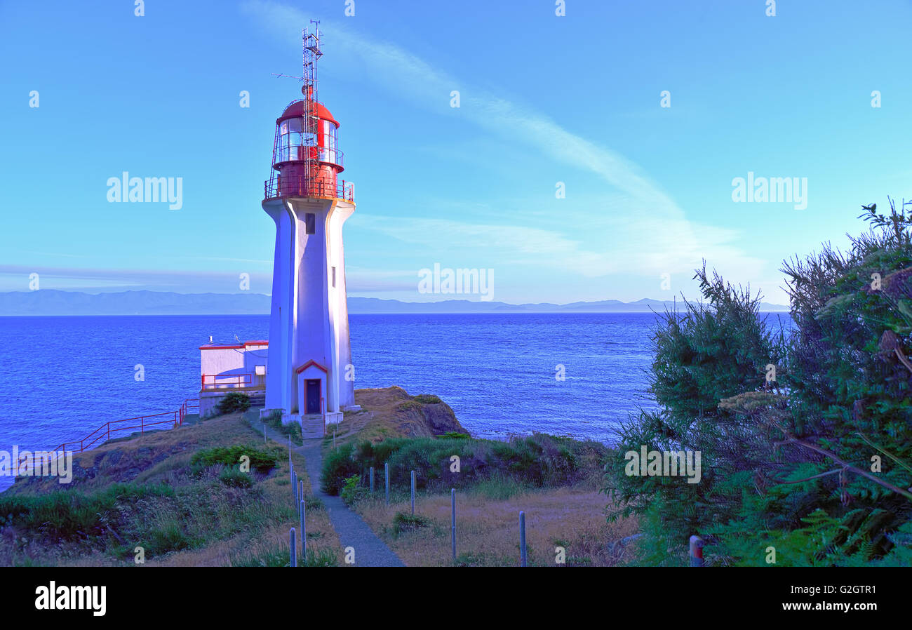 Sheringham Point Lighthouse in Afternoon,Shirley, Vancouver Island