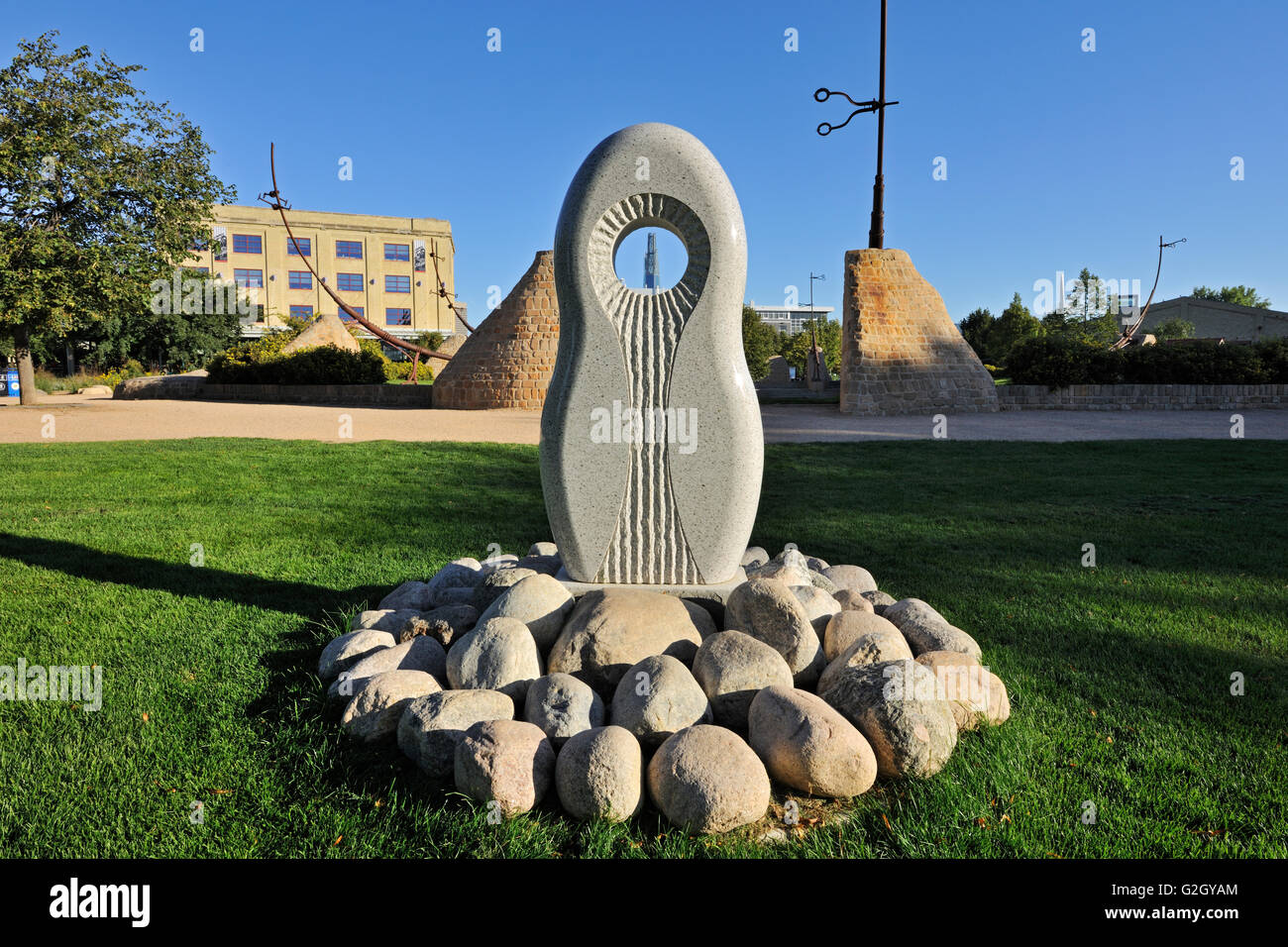 Monument for missing and murdered women at The Forks Winnipeg Manitoba Canada Stock Photo