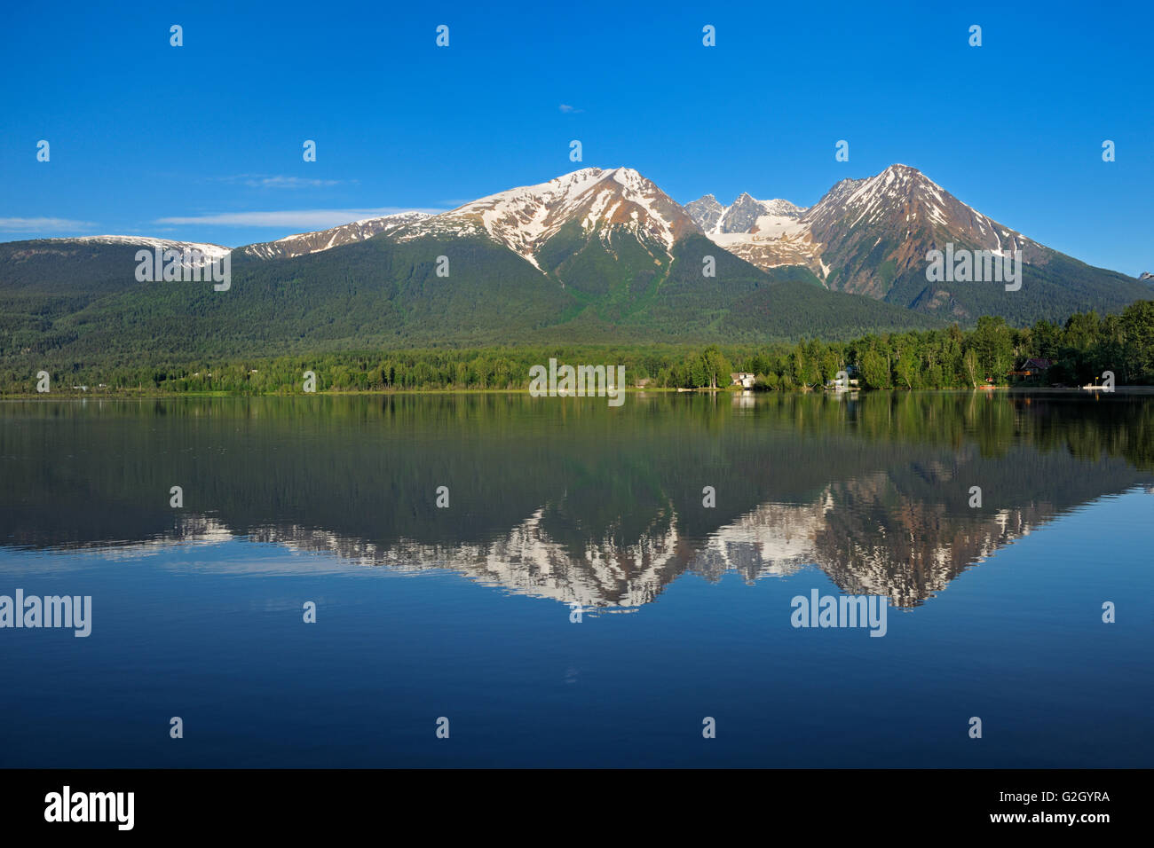Kathlyn Lake reflection Smithers British Columbia Canada Stock Photo