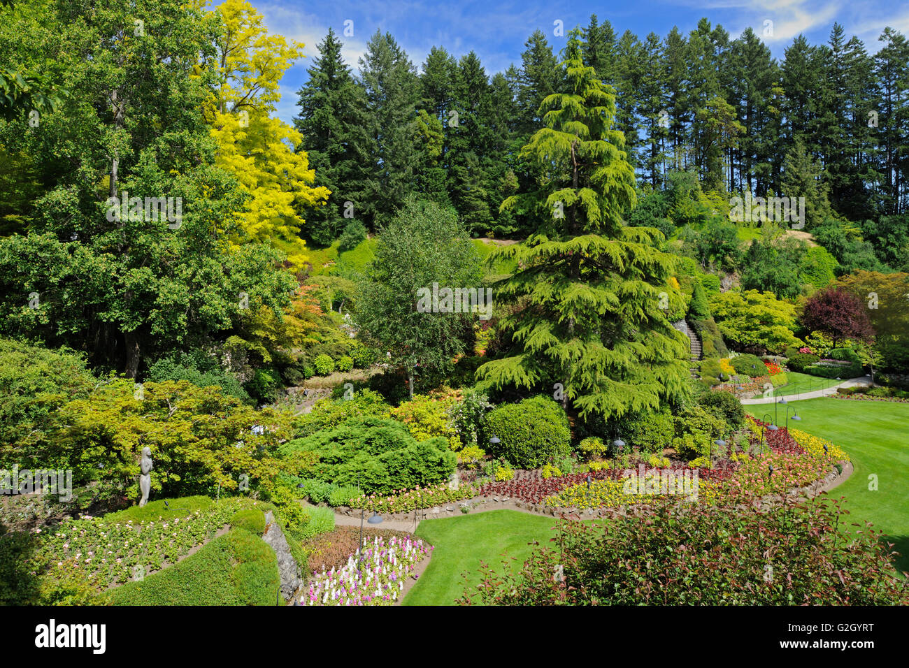 World Famous Butchart Gardens Victoria British Columbia Canada Stock Photo
