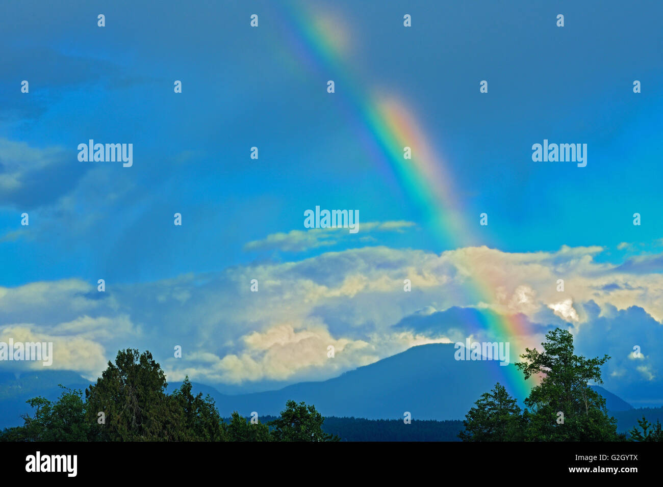 Rainbow and Coast Mountains   Port Alberni British Columbia Canada Stock Photo