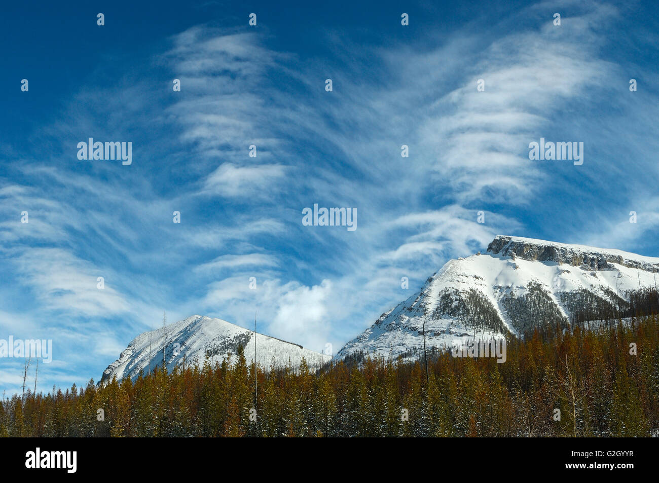Clouds and Rocky Mountains at the Continental Divide Banff National