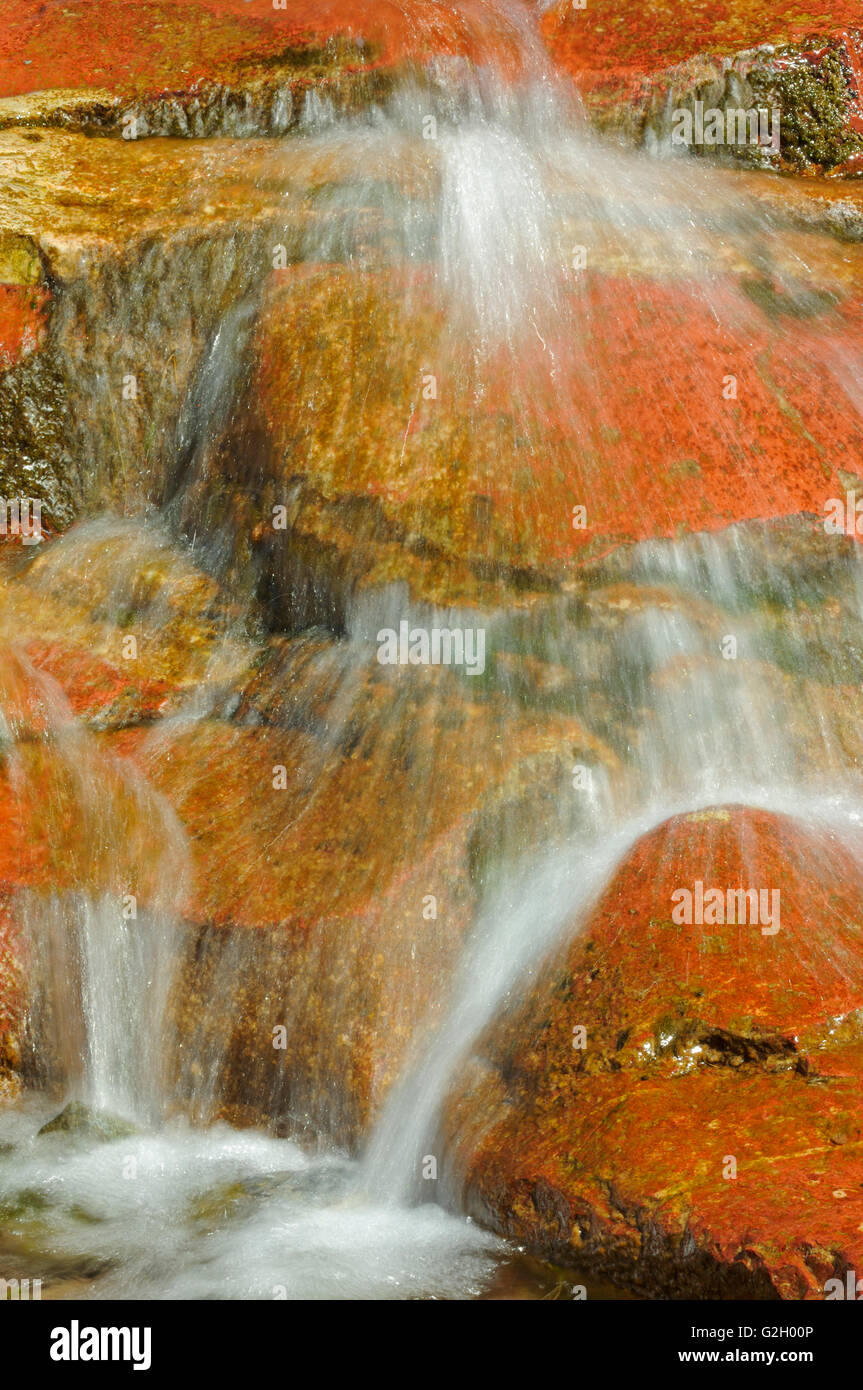Waterton Rain Rocks Water cascades over rocks vertical hi-res stock photography and images ...