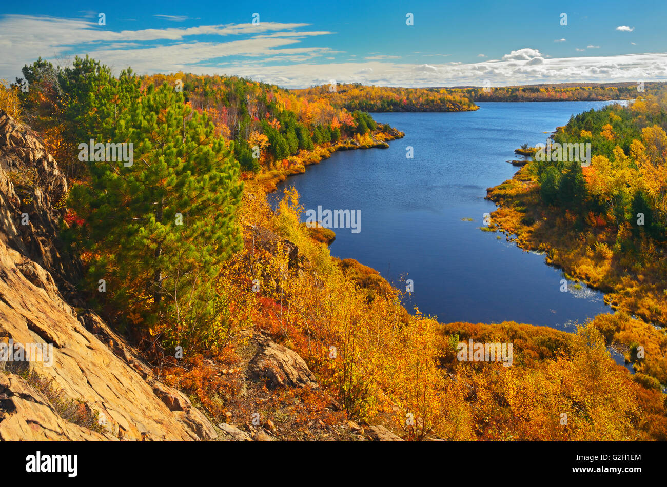 Lake Laurentian veiwed from the top of the 'red trail'. Sudbury Ontario