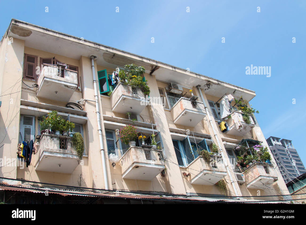apartment building in Saigon city centre,Vietnam,asia Stock Photo Alamy