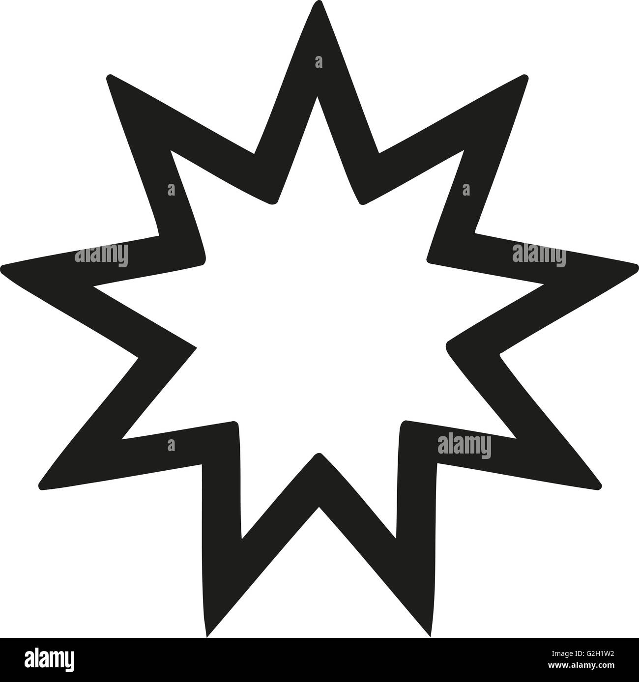Nine-pointed star Baha'i faith Stock Photo