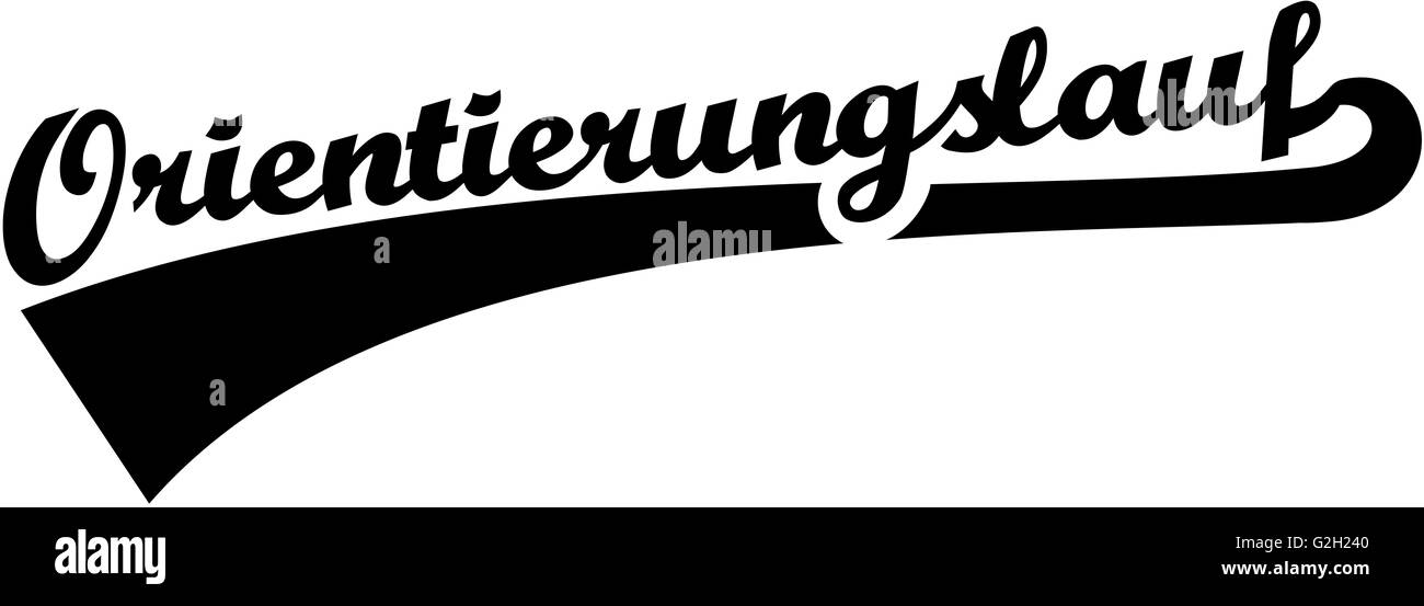 Orienteering word german Stock Photo
