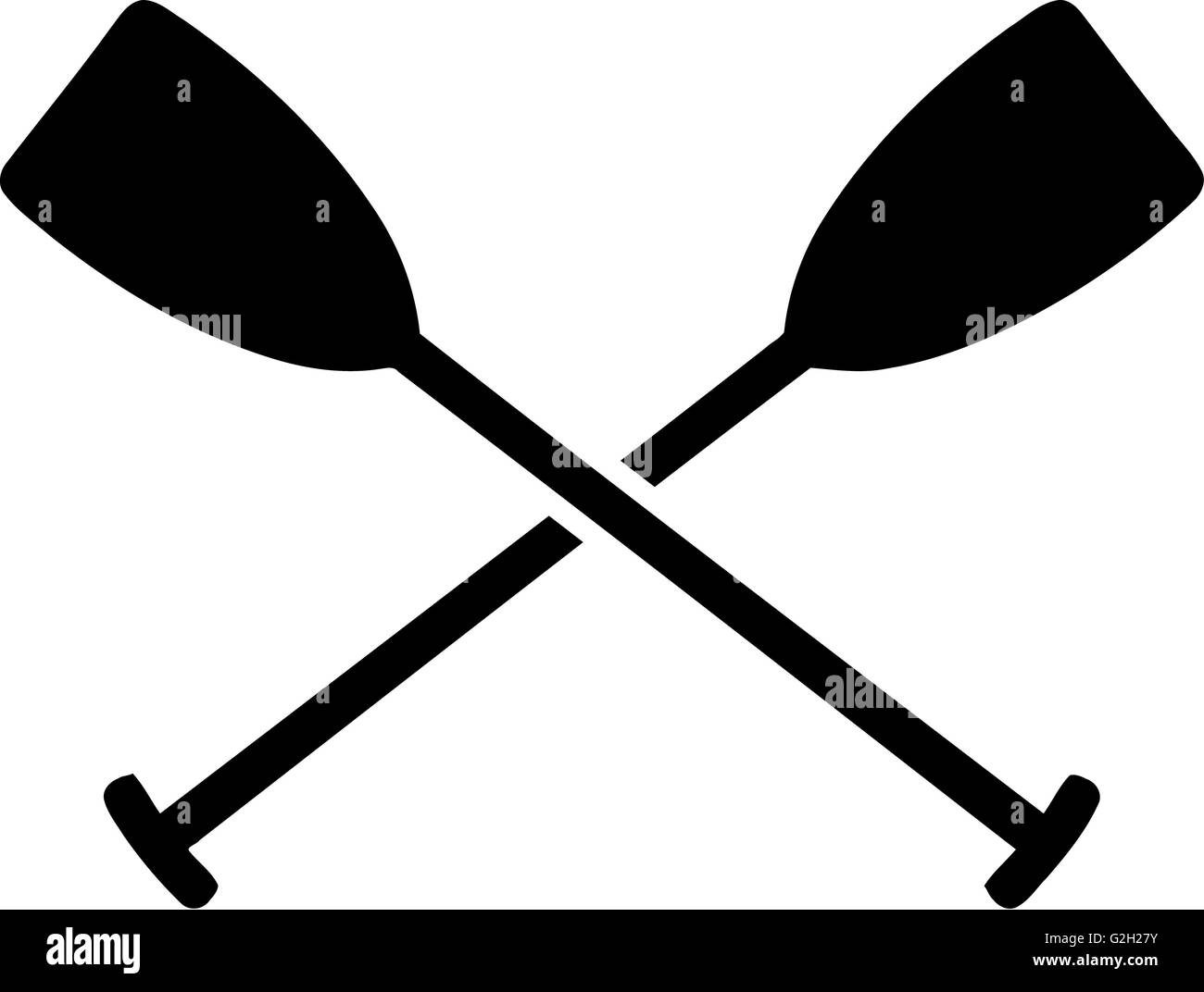 Paddles crossed Stock Photo Alamy