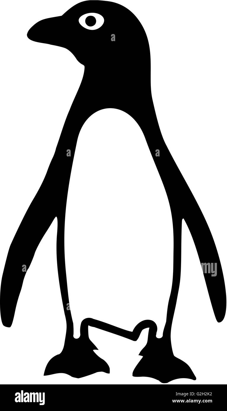 Penguin silhouette small Stock Photo - Alamy