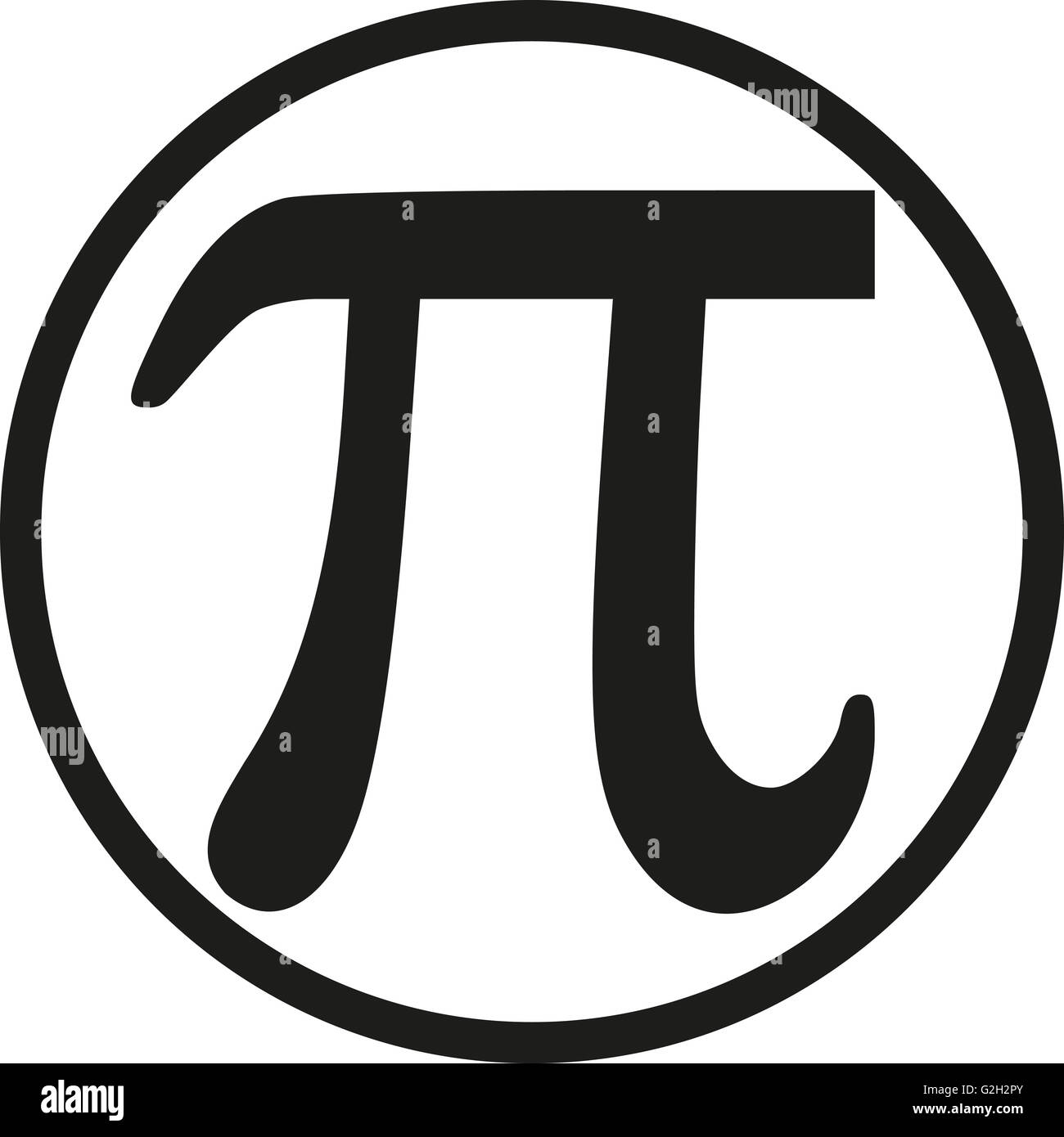 Pi with circle Stock Photo