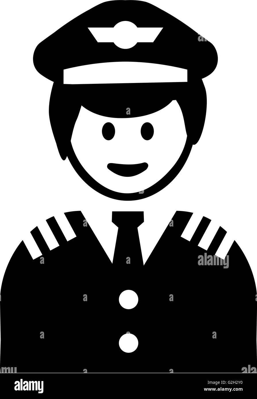 Pilot Pictogram Symbol Stock Photo Alamy